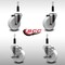 Service Caster 4'' SS Nylon Wheel Swivel 7/8'' Expanding Stem Caster Set 2 Brakes, 4PK SCC-SSEX20S414-NYS-2-TLB-2-78 - alternate 3